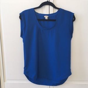 J. Crew Factory blouse top size 2 cobalt blue